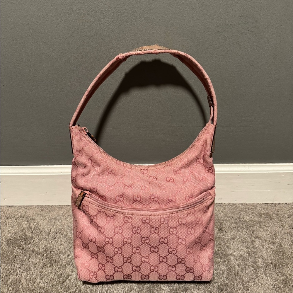 Pink Gucci hobo bag